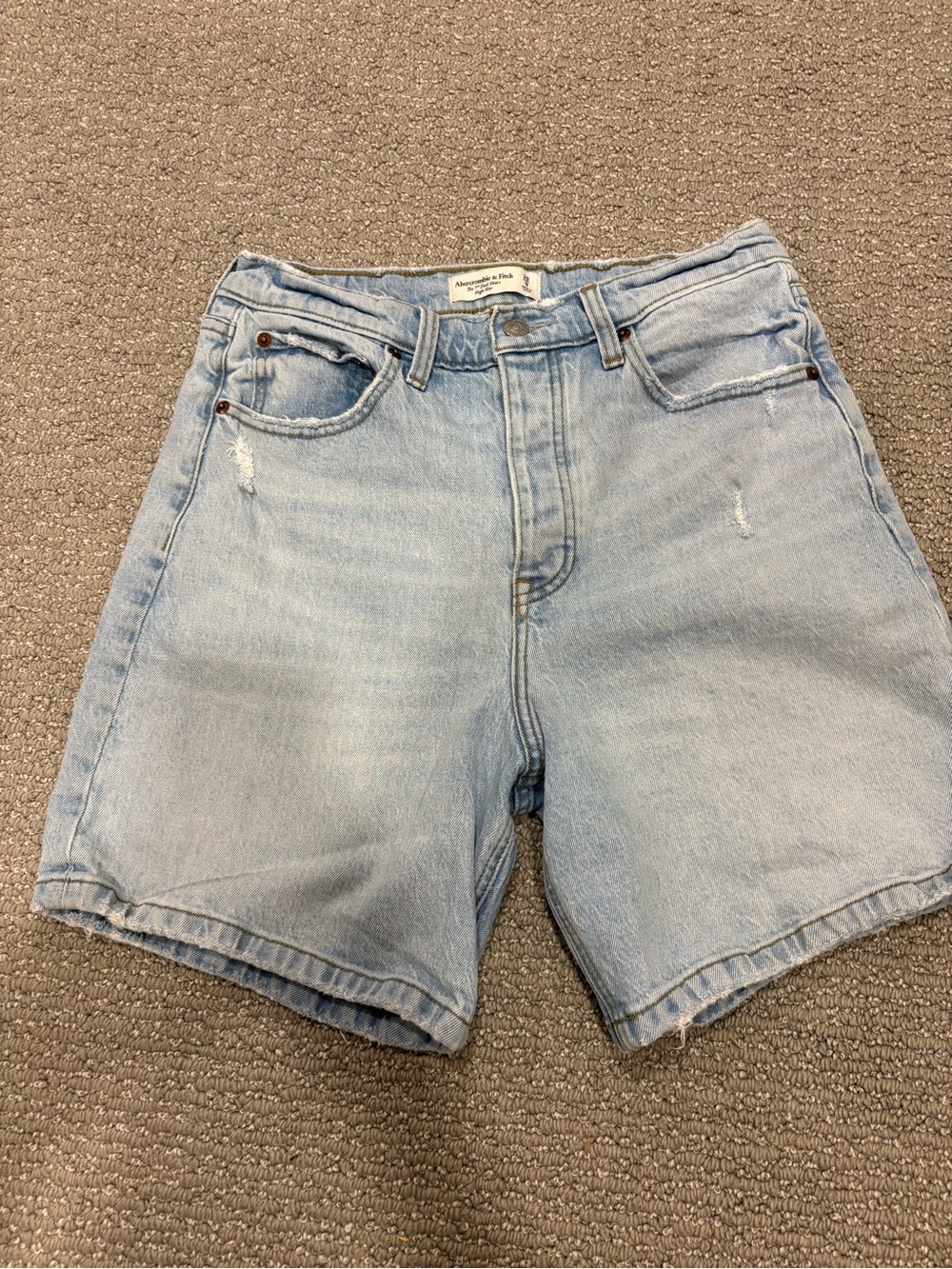 Abercrombie & Fitch Women’s  7” Dad Short Hi-Rise Denim Shorts